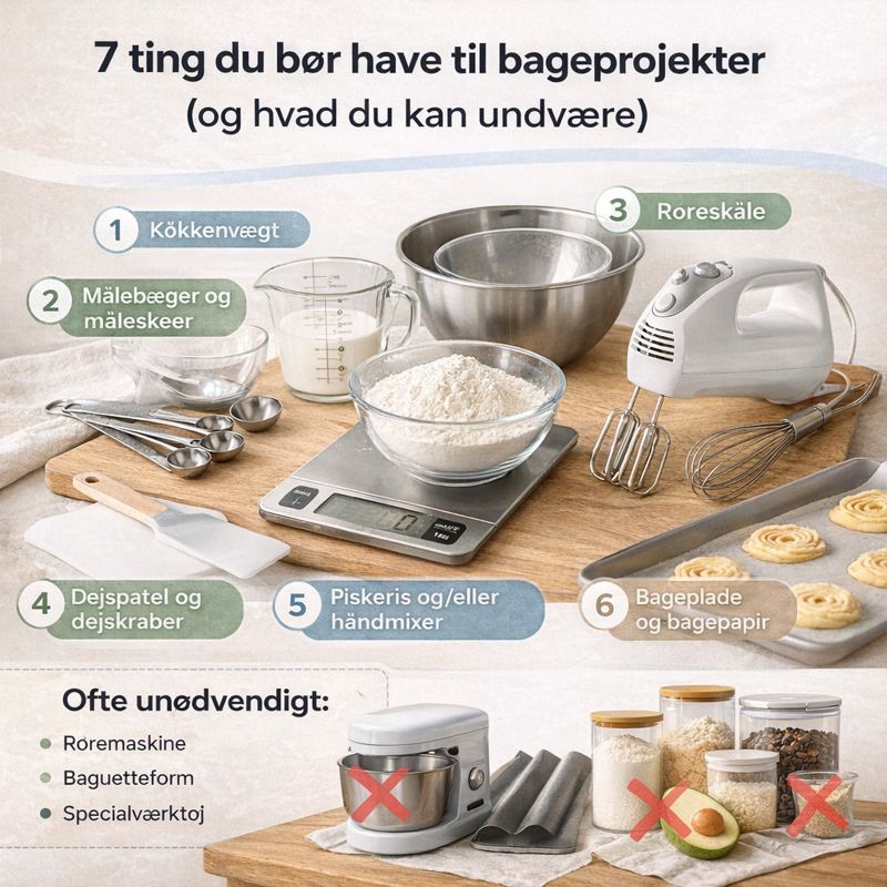 7 ting du bør have til bageprojekter (og hvad du kan undvære)
