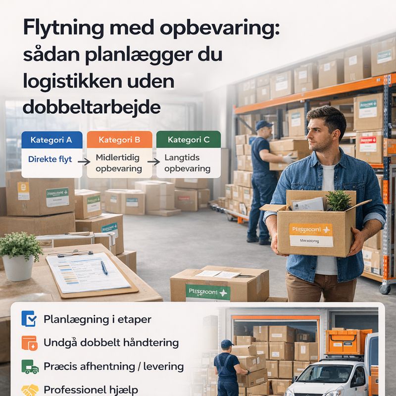 Flytning med opbevaring: sådan planlægger du logistikken uden dobbeltarbejde